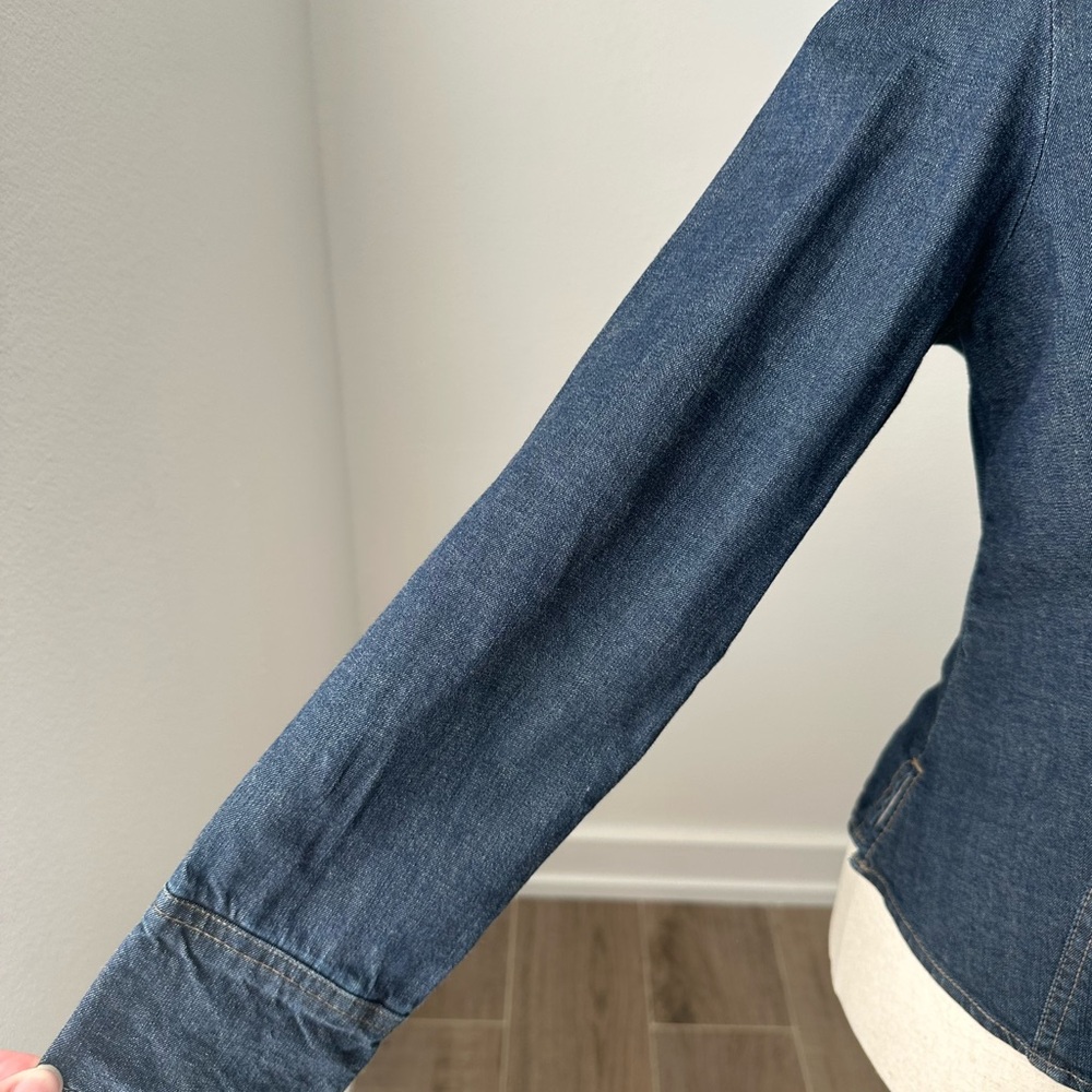 Live a Little Blue Denim Snap Button Shirt - Picture 3 of 7